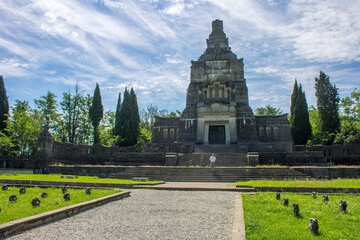 Crespi d'Adda, Italy. The monumental cemetery of this workers' town, a World Heritage Site