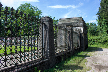 Crespi d'Adda, Italy. The monumental cemetery of this workers' town, a World Heritage Site