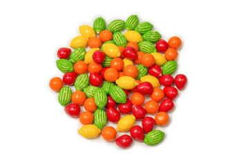 Chewing gums isolated on white background.