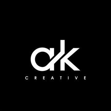 AK Letter Initial Logo Design Template Vector Illustration