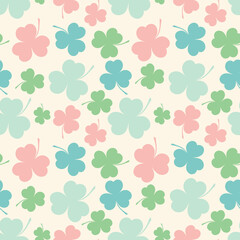 Colorful background of clover leaves. Suitable for Saint Patrick's Day, nature concept, and other.