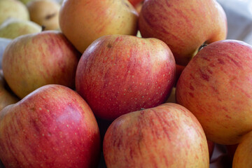 Juicy and shiny apples. Red Apple.