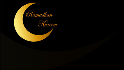 Obraz premium Black gold ramadhan background
