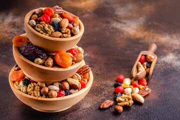 Snack of Nuts and Dried Fruit.