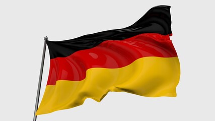 Germany FLAG ISOLATED IN GREAY BACKGROUND.