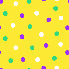 spring and summer seamless pattern,multicolor polka dot fabric, wallpaper, vector.