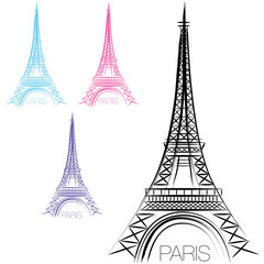 Brushstroke Paris Eiffel Tower Icon