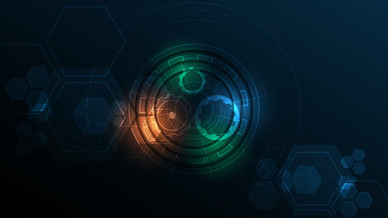 Technology background Hi-tech communication concept innovation abstract background vector illustration
