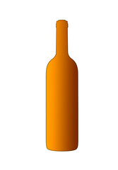 wine bottle isolated on white background