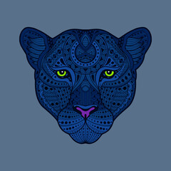 abstract, animal, art, background, black, cat, cougar, danger, design, element, emblem, face, fashion, floral, flower, graphic, head, hunter, icon, illustration, isolated, jaguar, jungle, leopard, log