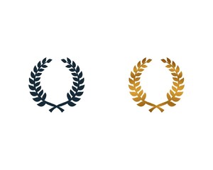 Laurel Wreath Icon Design Template Elements