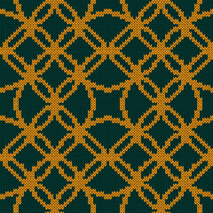 Knitted ornamental seamless pattern