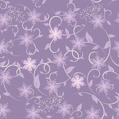 Fototapeta premium Decorative seamless flowers pattern. Delicate texture designs can be used for backgrounds, motifs, textile, wallpapers, fabrics, gift wrapping, templates. Vector
