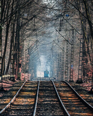 Fototapeta premium railway in the city