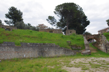 Larino -Molise -Remains of the Roman amphitheater I century. AD, it was intended for gladiator fights, and represented one of the examples of building renovation that affected the entire Roman Empire