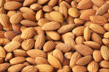 Tasty almond as full frame. Background.