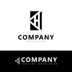 Abstract Initial Letter H Logo. Geometric Shape isolated on White Background. Usable for Business and Branding Logos. Flat Vector Logo Design Template Element.	