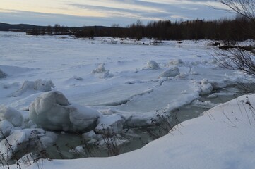 Share of the Kandalaksha bay in March