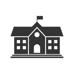 School building icon. vector illustration.