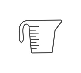 Measuring cup vector icon sign symbol