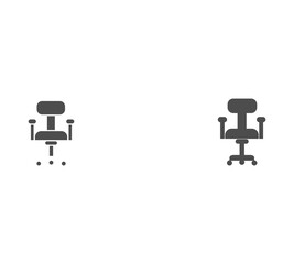 Office armchair icon vector design template