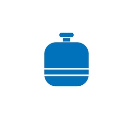 Water canteen outline and filled vector icon sign symbol