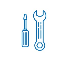 Wrench vector icon sign symbol