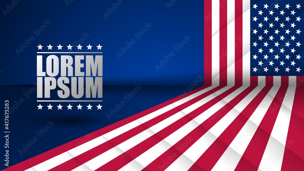 Poster eps10 background. 3d patriotic background with us flag colors. perfect for any use you want to make 