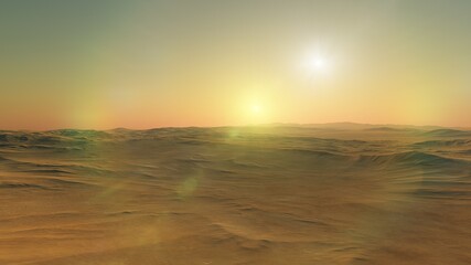 Fototapeta na wymiar science fiction wallpaper, cosmic landscape, realistic exoplanet, abstract cosmic texture, beautiful alien planet in far space, detailed planet surface, 3d render