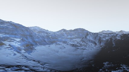 science fiction wallpaper, cosmic landscape, realistic exoplanet, abstract cosmic texture, beautiful alien planet in far space, detailed planet surface, 3d render