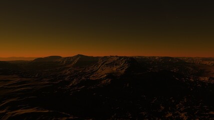 science fiction wallpaper, cosmic landscape, realistic exoplanet, abstract cosmic texture, beautiful alien planet in far space, detailed planet surface, 3d render