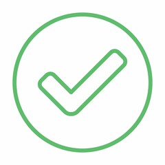 Check marks, Tick marks, Accepted, Approved, Yes, Correct, Ok, Right Choices, Task Completion, Voting. - vector mark symbols in green. Isolated icon.