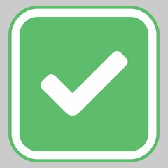 Check marks, Tick marks, Accepted, Approved, Yes, Correct, Ok, Right Choices, Task Completion, Voting. - vector mark symbols in green. Isolated icon.