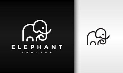 simple outline elephant logo