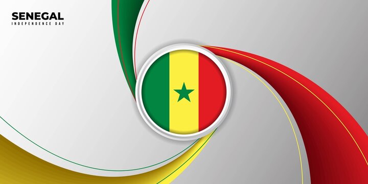 Senegal Independence Day background with senegal flag emblem design.