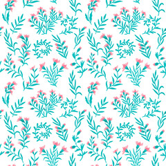 Collage contemporary floral seamless pattern. Design for paper, cover, fabric, interior decor and other users.