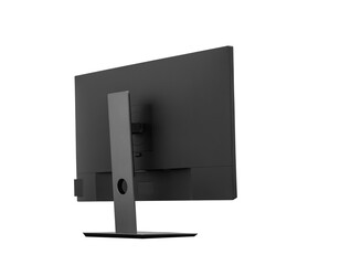 black lcd desktop screen stand back view - 417686204