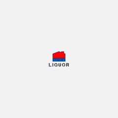 Fototapeta na wymiar warehouse liquor alcohol logo