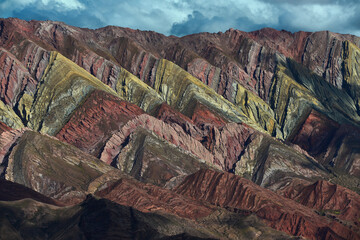 The Cerro de los 14 Colores, or Fourteen Coloured Mountain, Serranía de Hornocal, Jujuy, Argentina
