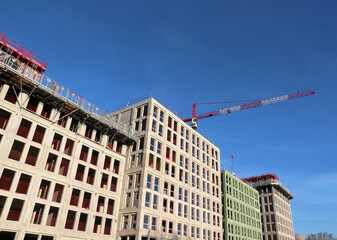 Fototapeta premium Construction site - offices and apartments buildings