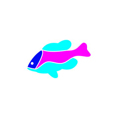 this is a creative fish logo design