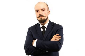 In each photo in the series, the man shows different emotions.