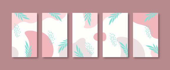 Set of insta story background template