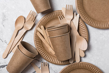 Eco-friendly disposable craft paper tableware