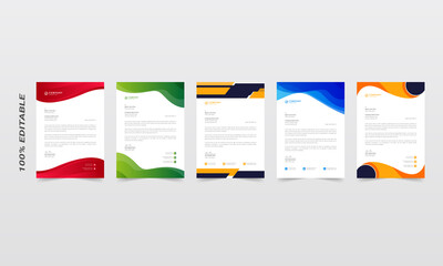 Modern letterhead template. business letterhead design template