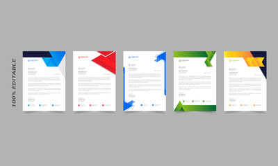 Modern letterhead template. business letterhead design template
