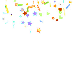 Sprinkles grainy. Cupcake donuts background.