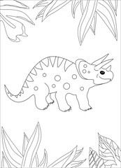 Dino coloring page
Dinosaur coloring page