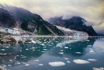 Glaciers going into the Northwestern Fjord, Alaska