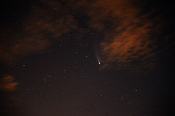 Abendhimmel mit Komet Neowise
